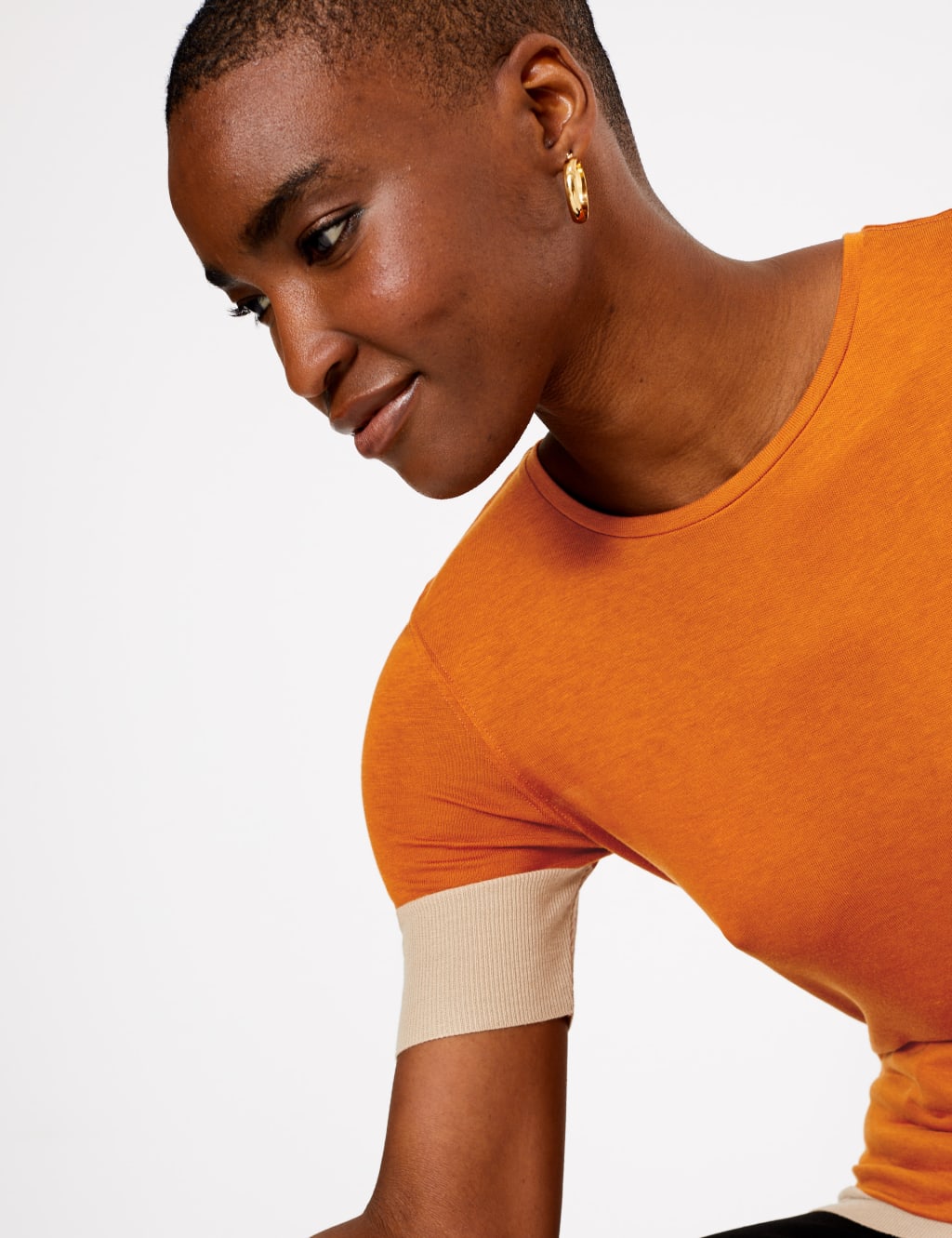 Tencel ™ Colour Block Short Sleeve T-Shirt 4 of 5