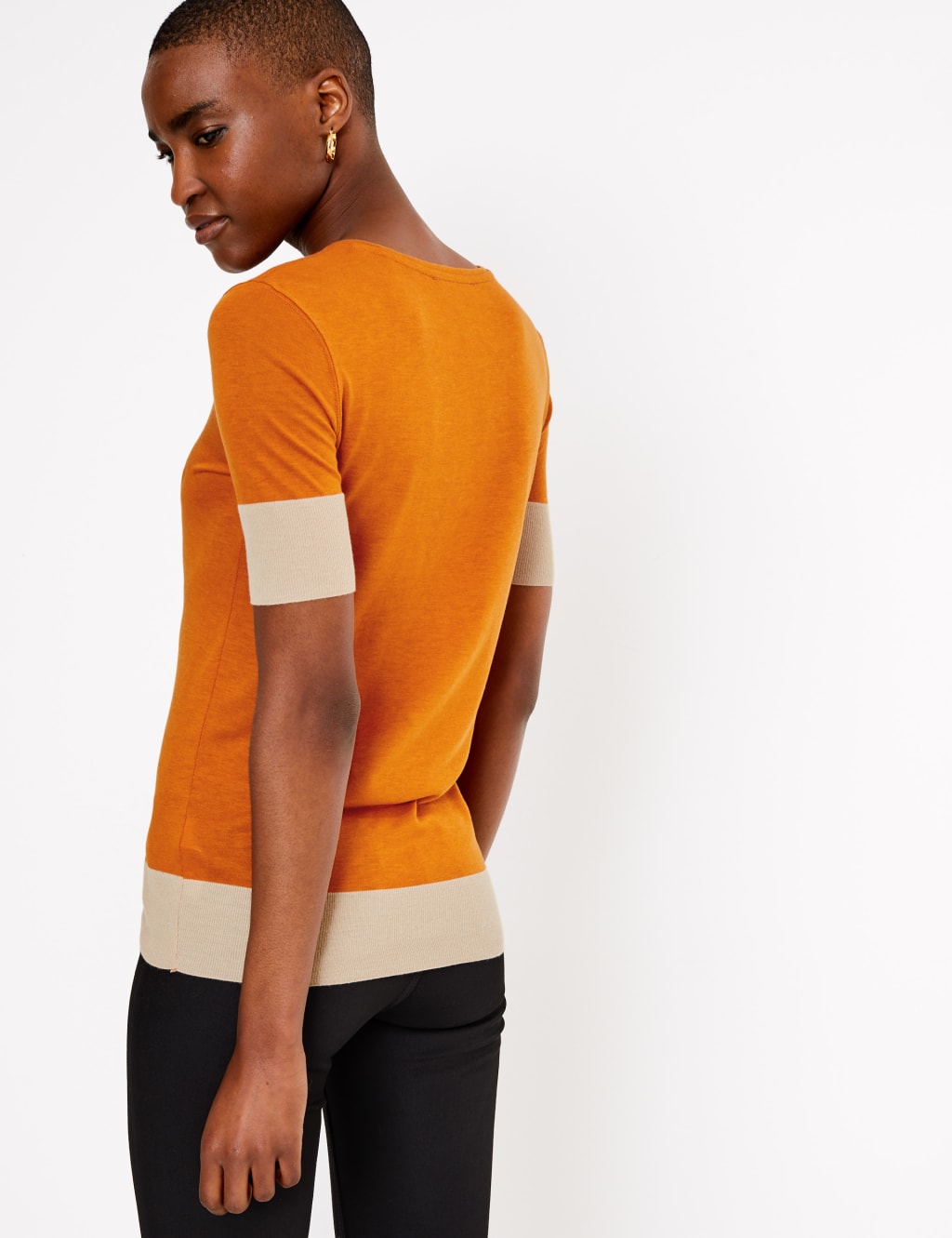 Tencel ™ Colour Block Short Sleeve T-Shirt 5 of 5