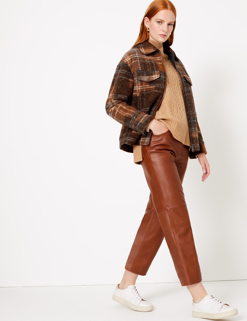 Checked Cropped Short Jacket 1 of 5