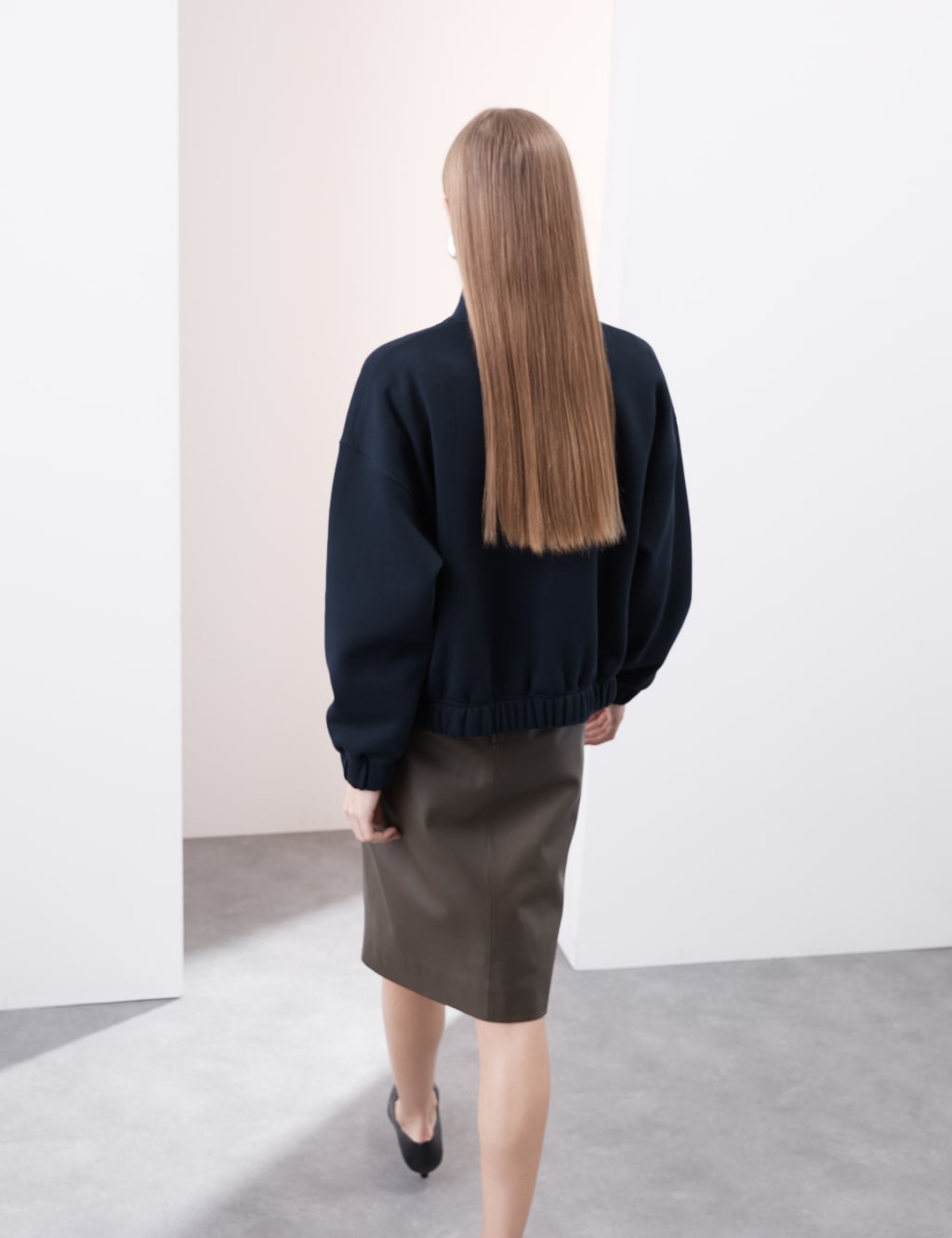 Cotton Rich High Neck Jacket | Autograph | M&S