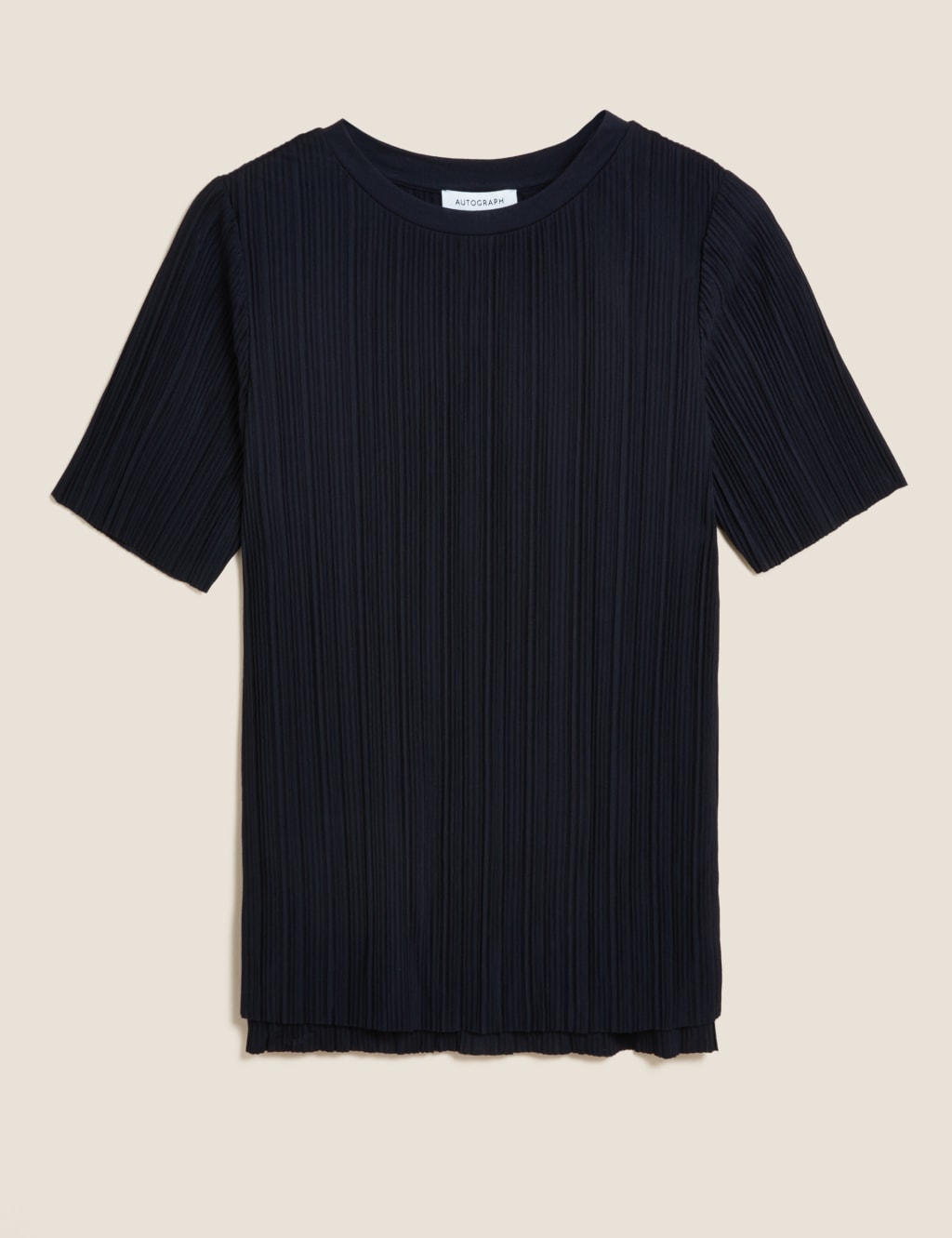 Jersey Plisse Relaxed Short Sleeve Top 2 of 5