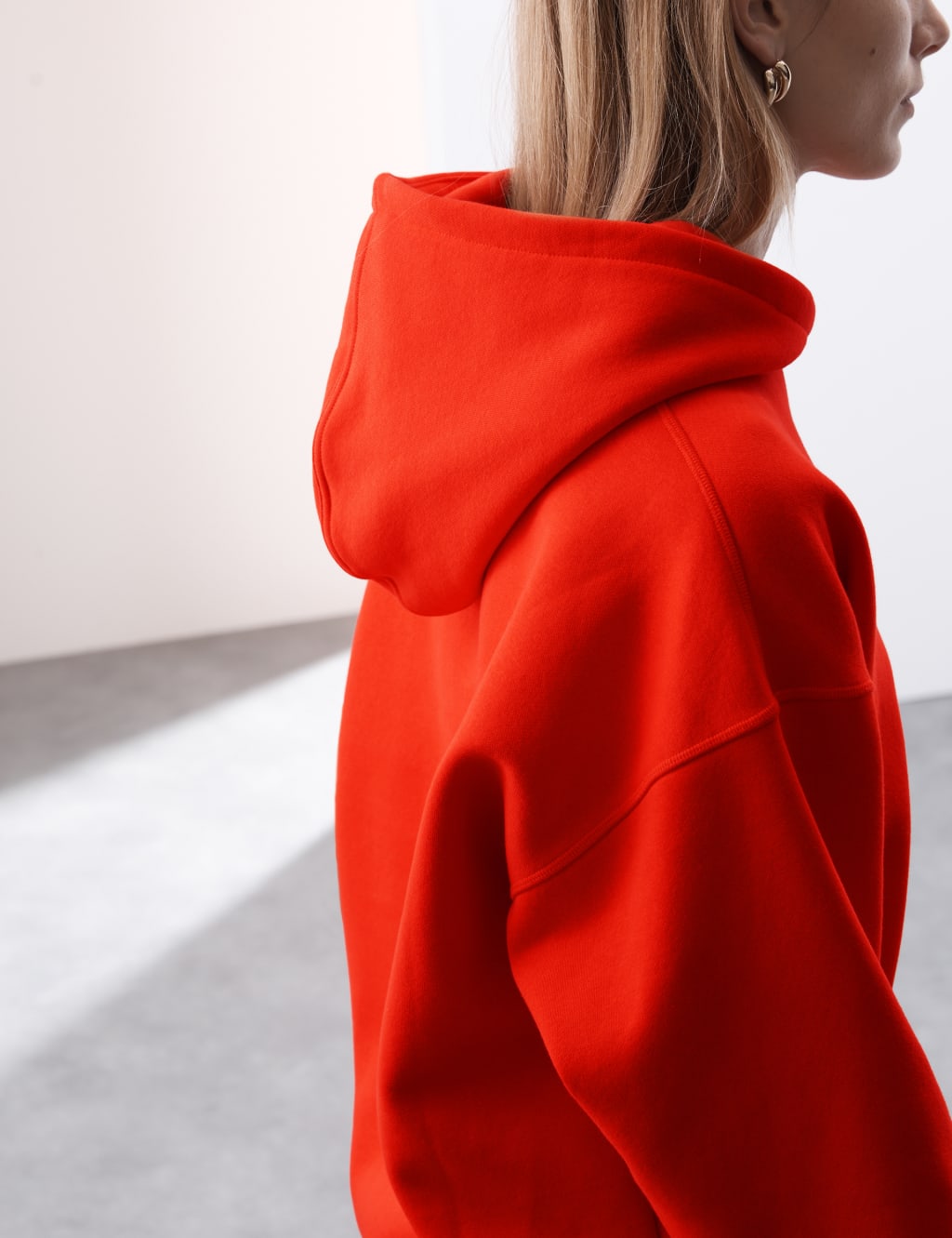 Cotton Blend Relaxed Hoodie 4 of 6
