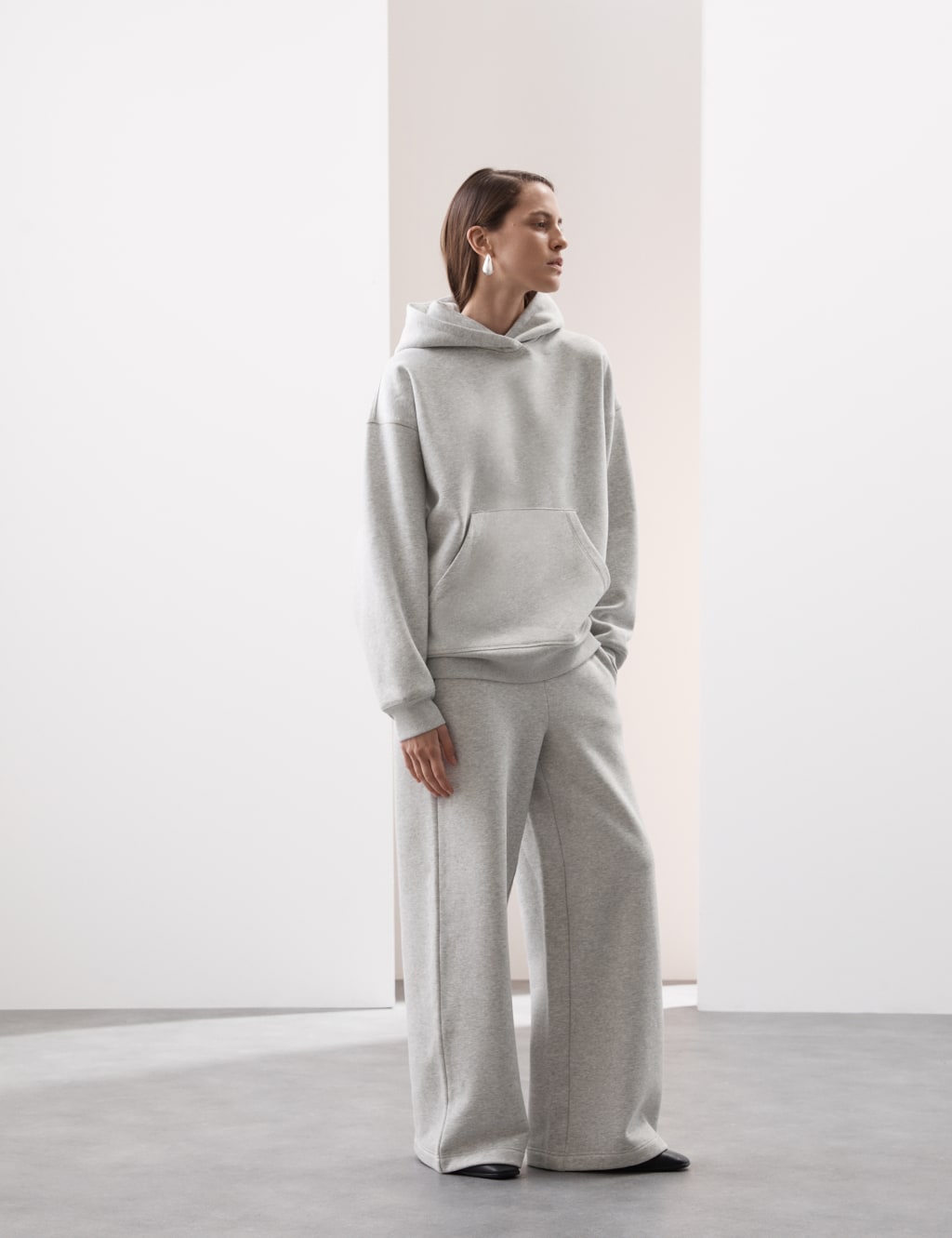 Cotton Blend Relaxed Hoodie 3 of 6
