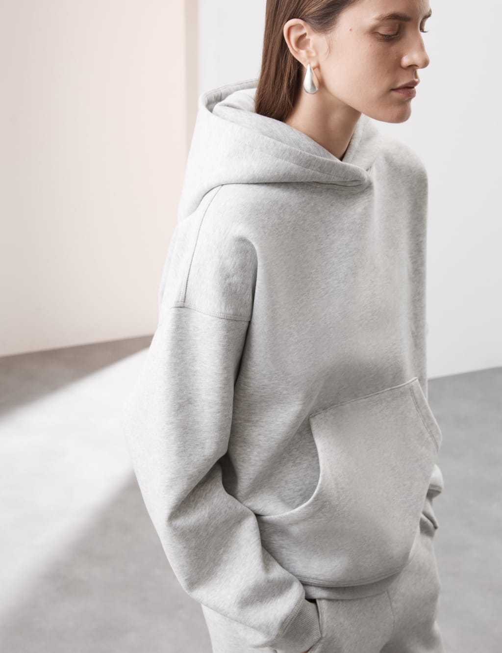 Cotton Blend Relaxed Hoodie 6 of 6