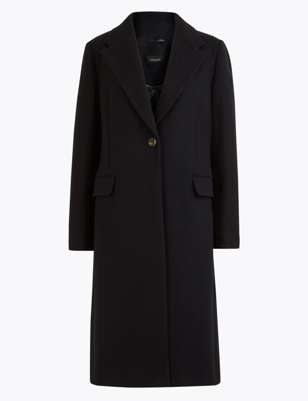 Wool Blend Single Breasted Coat 2 of 6