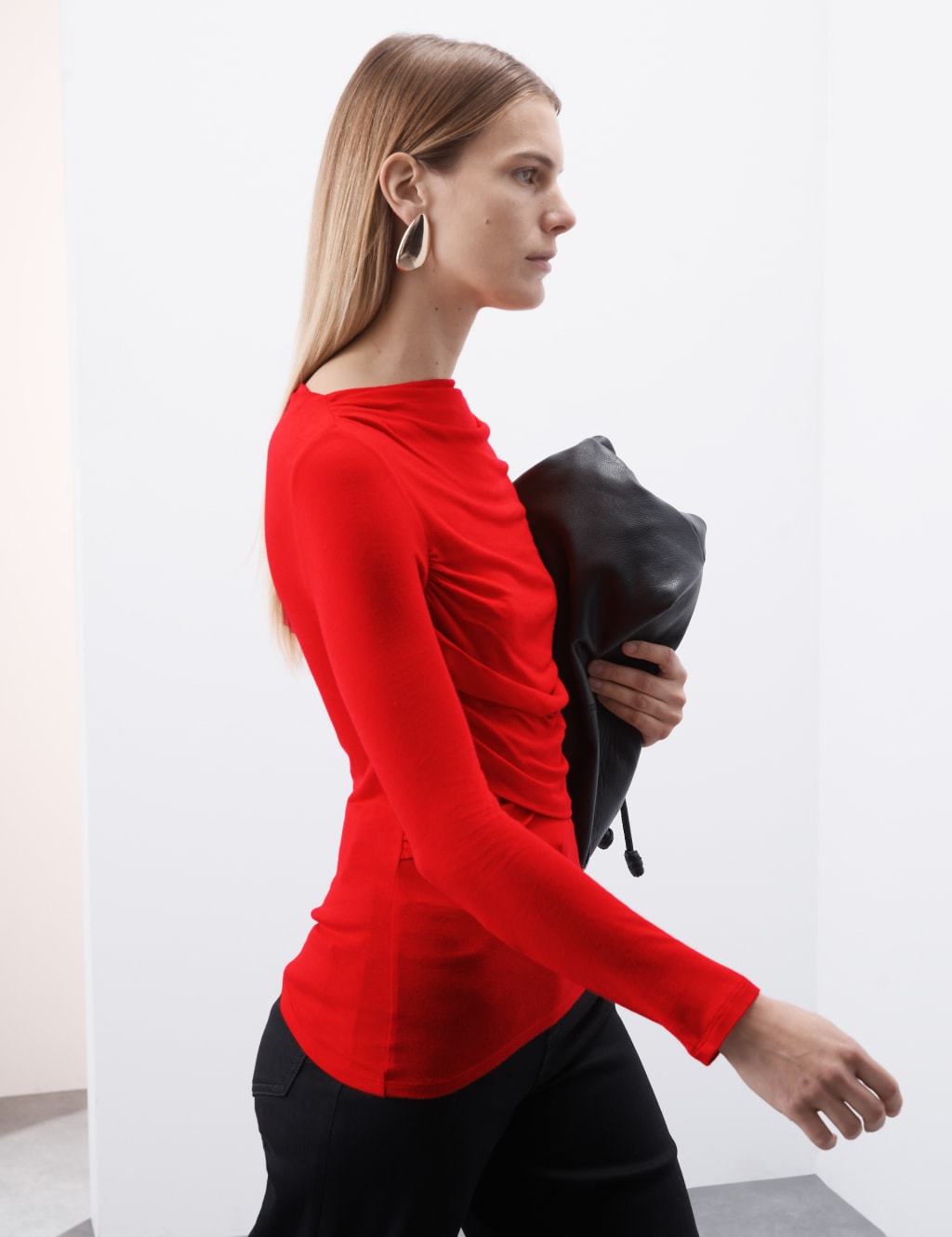 Slash Neck Wrap Front Top With Silk 5 of 5