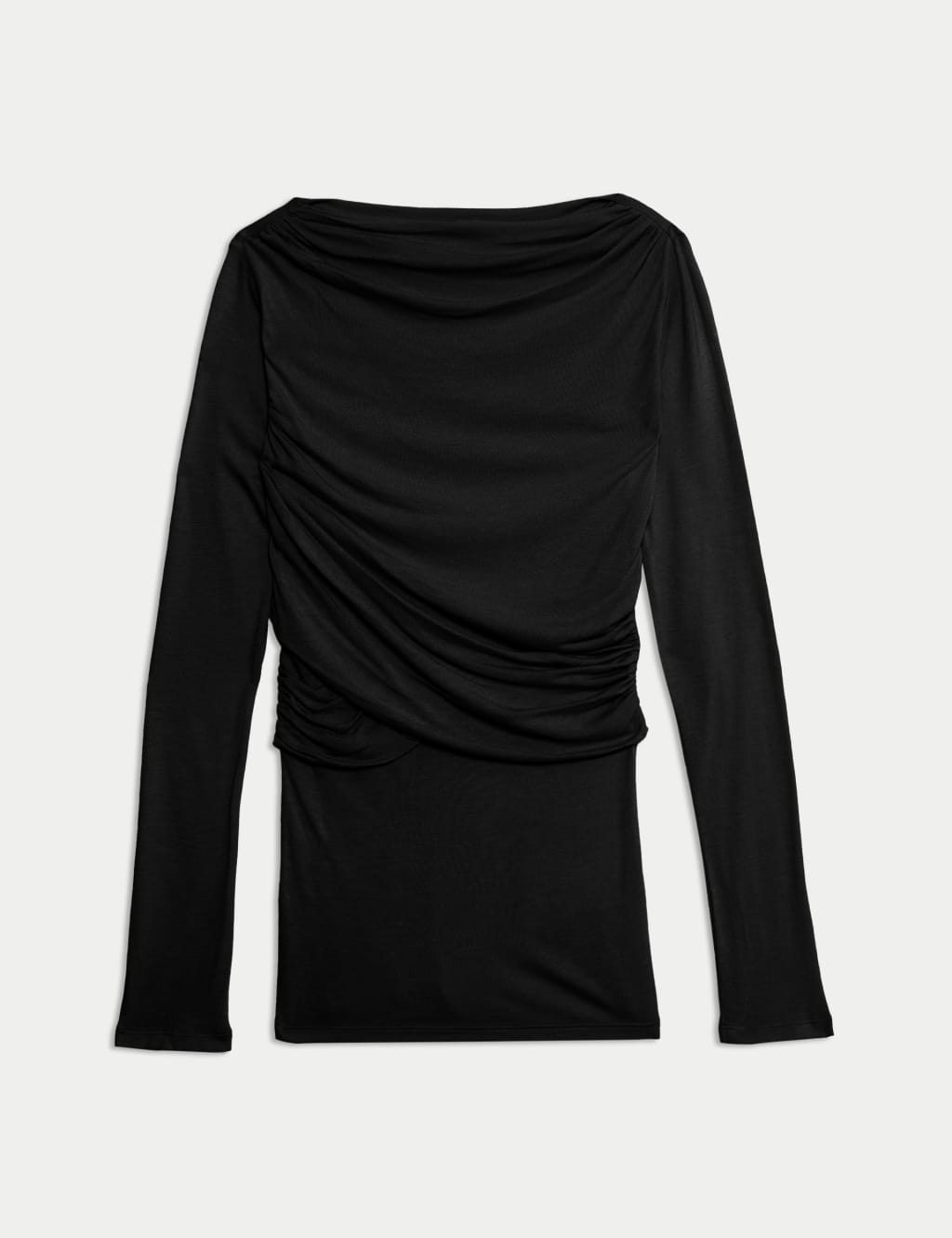 Slash Neck Wrap Front Top With Silk 2 of 5