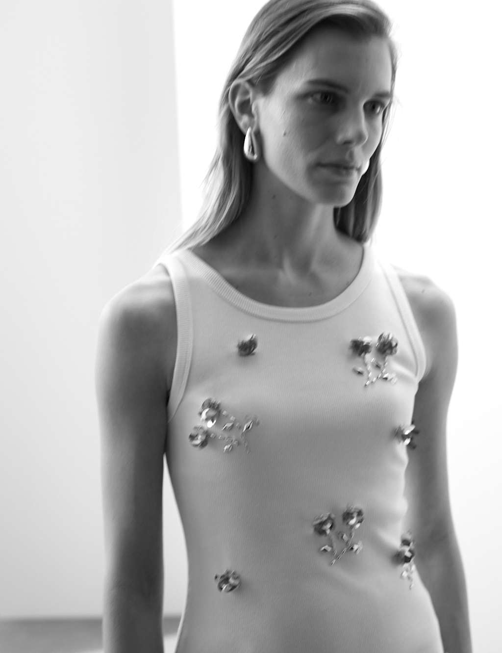 Cotton Rich Floral Embellished Vest 7 of 8