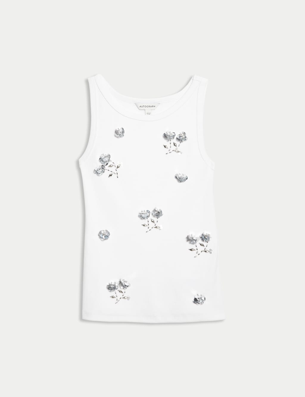 Cotton Rich Floral Embellished Vest 2 of 8