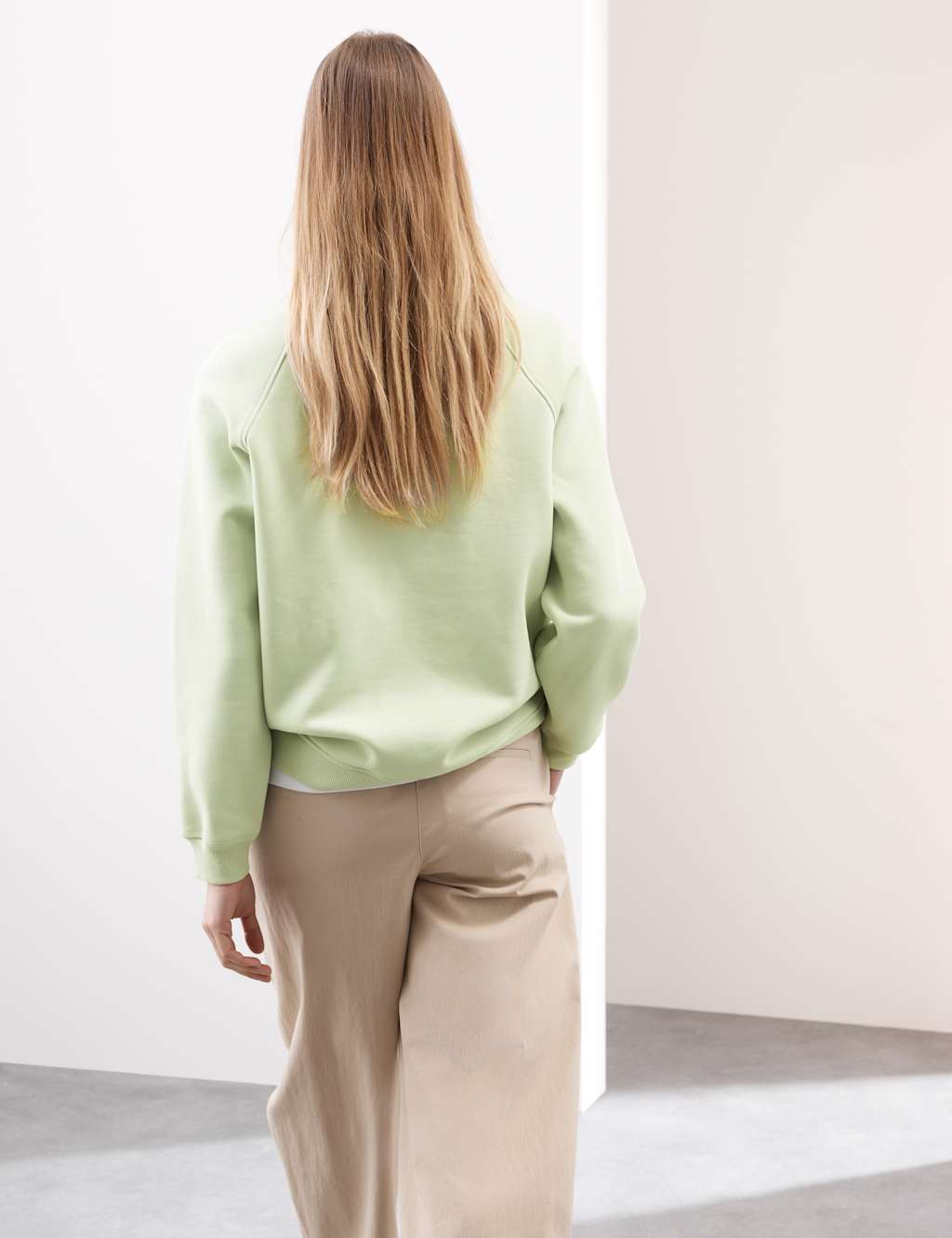 Cotton Blend Crew Neck Sweatshirt 5 of 7