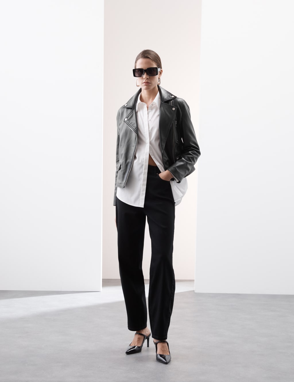 Leather Biker Jacket 3 of 8