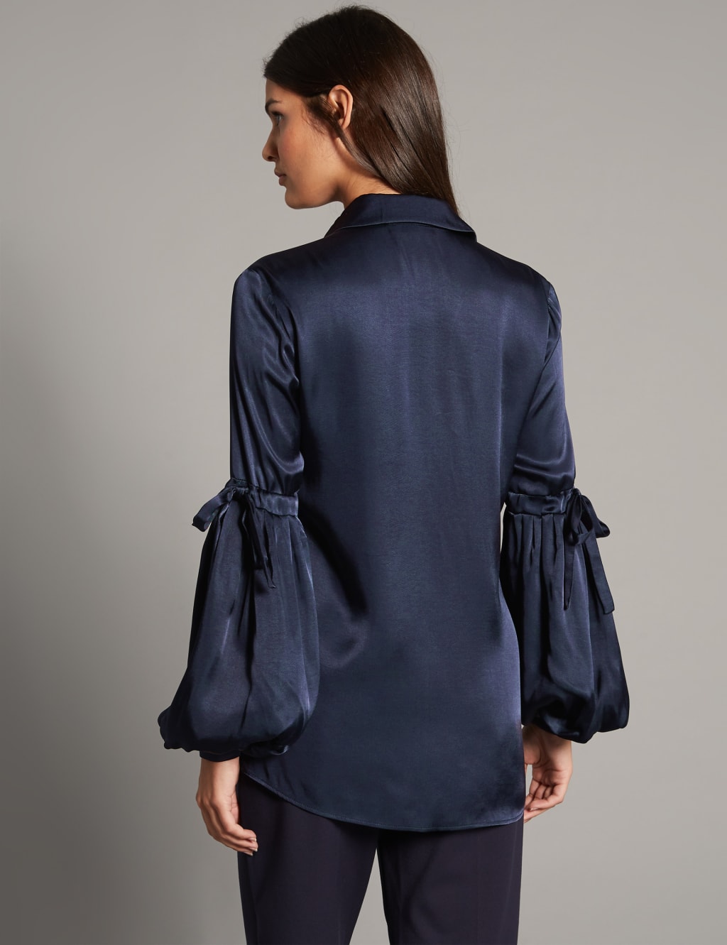Satin Bell Sleeve Shirt 4 of 5