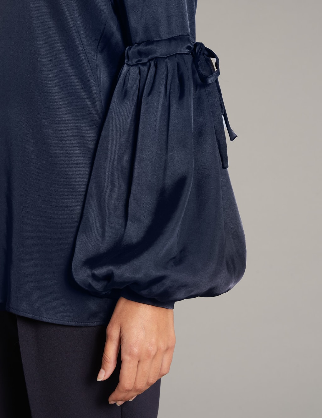 Satin Bell Sleeve Shirt 5 of 5