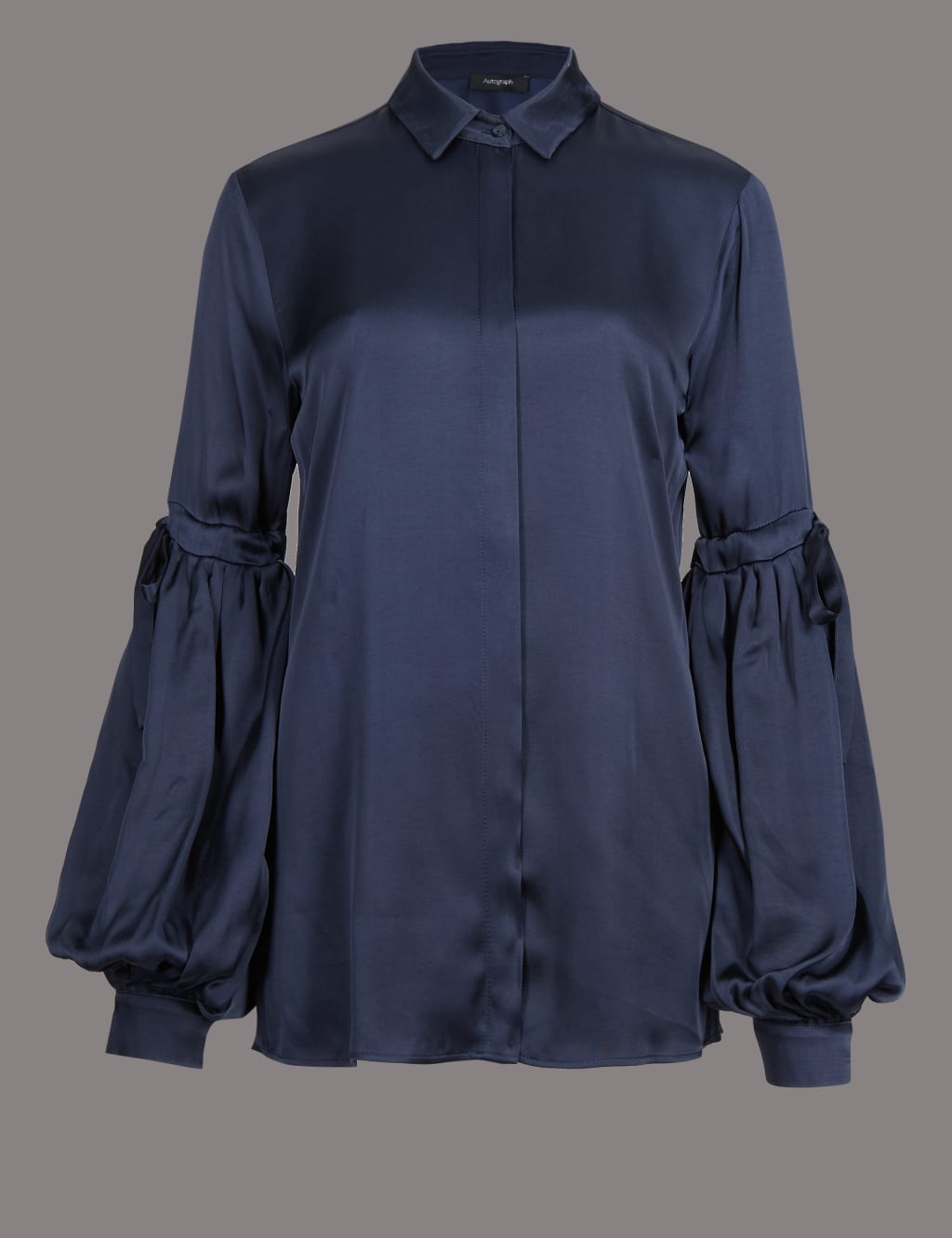 Satin Bell Sleeve Shirt 2 of 5