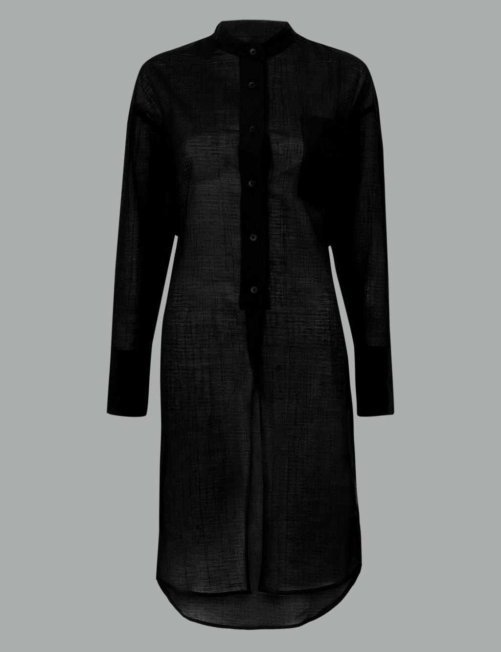 Sheer Layering Longline Shirt Autograph M S