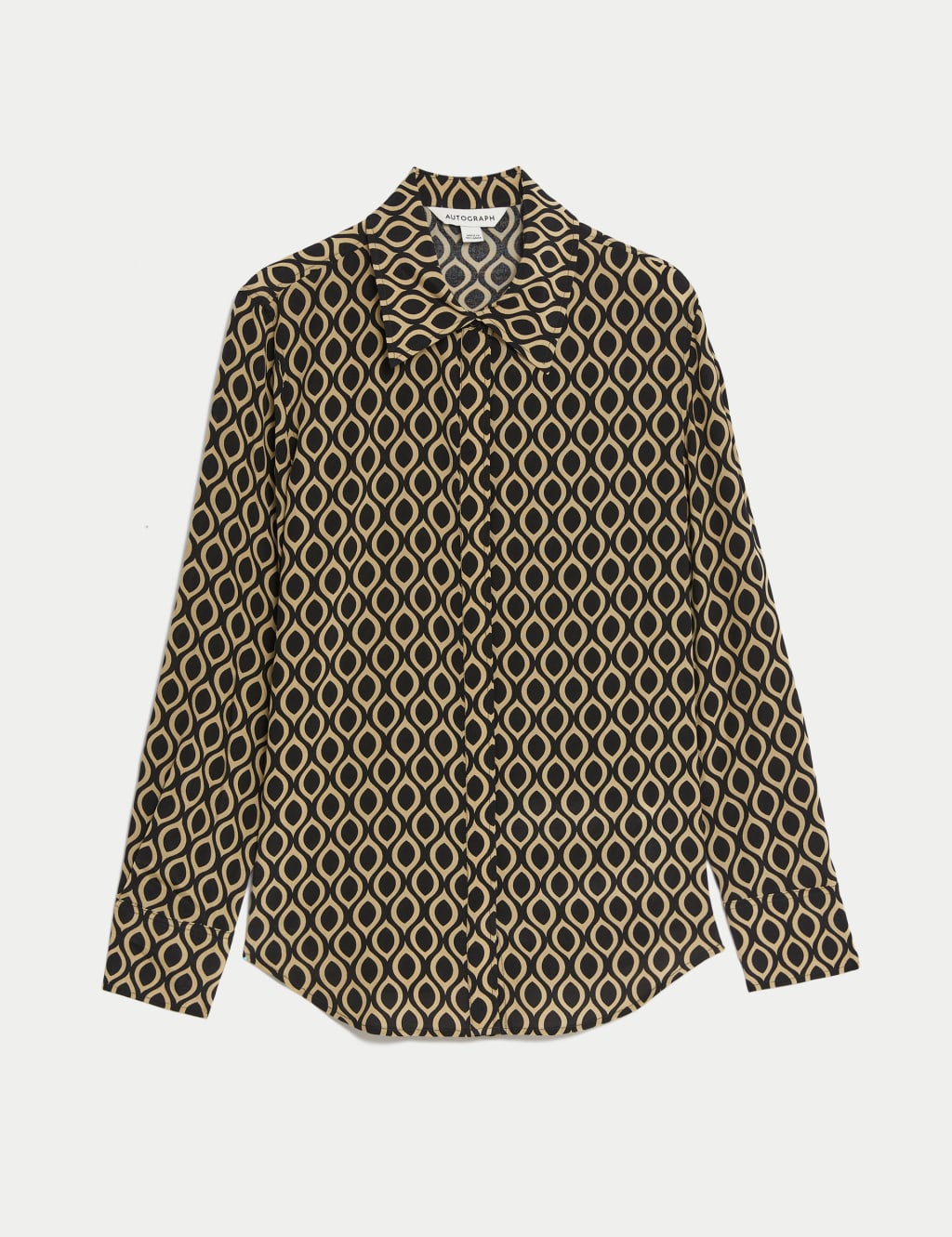 Cupro Rich Printed Collared Shirt 2 of 5