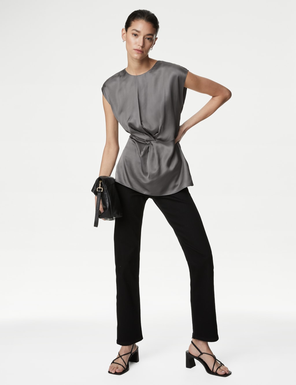 Satin Twist Front Top 1 of 5