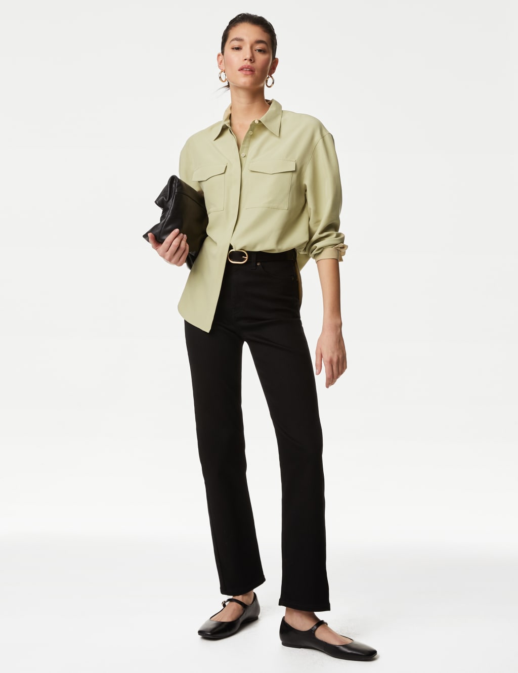 Modal Rich Collared Relaxed Utility Shirt 3 of 6