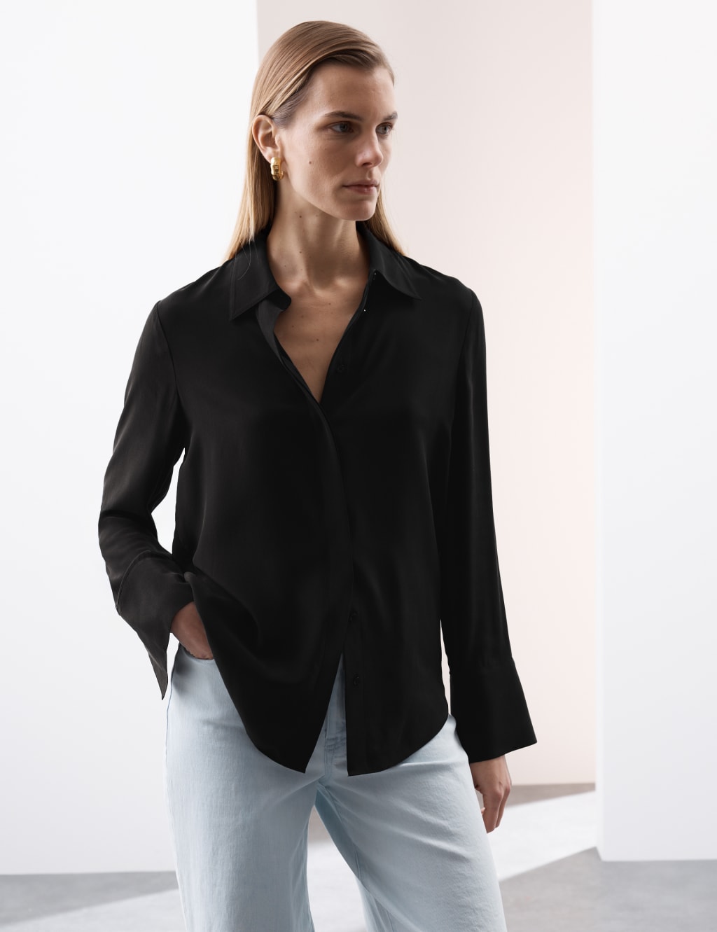 Pure Silk Collared Shirt 5 of 6