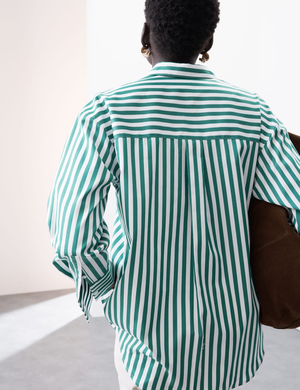 Pure Cotton Striped Collared Relaxed Shirt 4 of 7