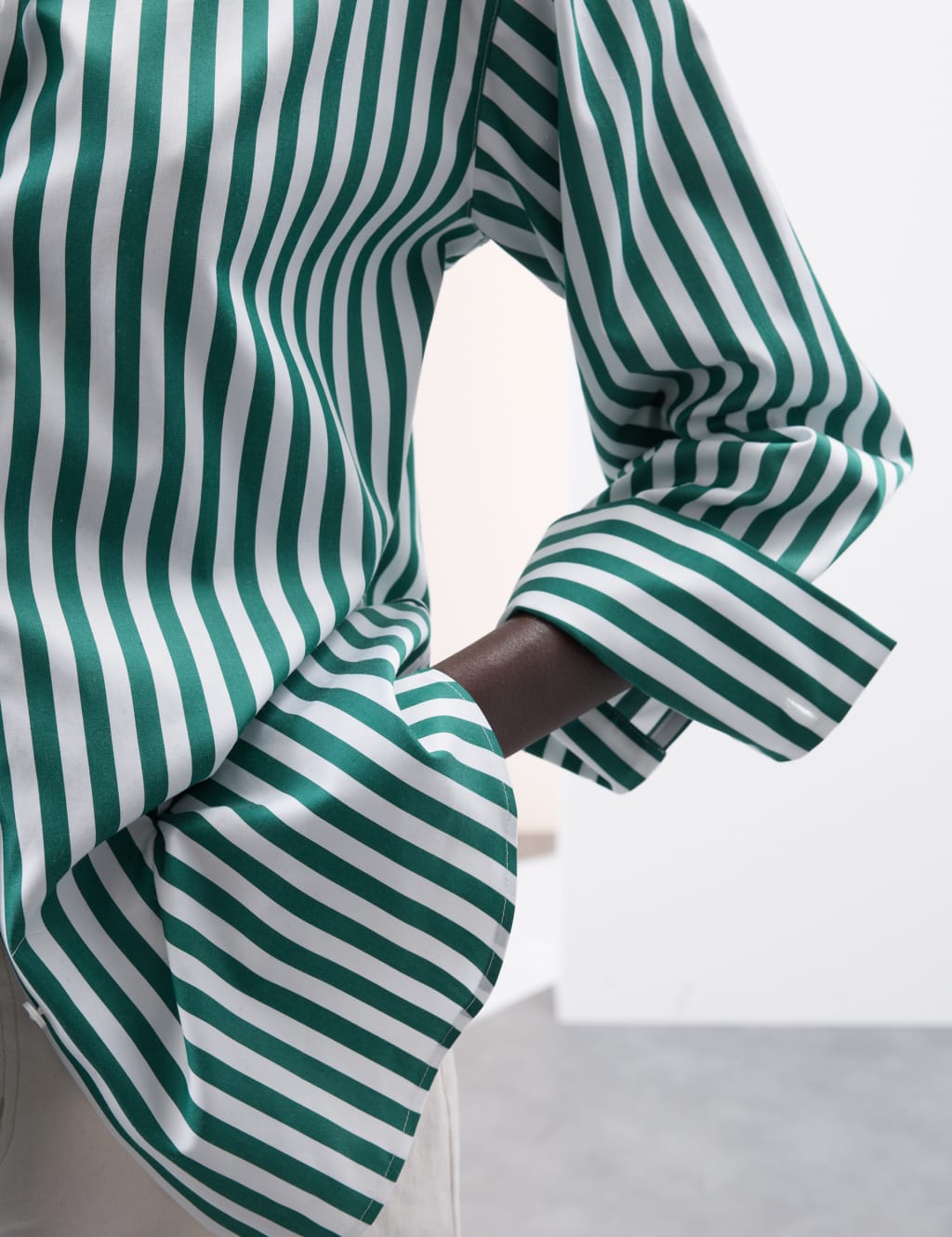 Pure Cotton Striped Collared Relaxed Shirt 5 of 7