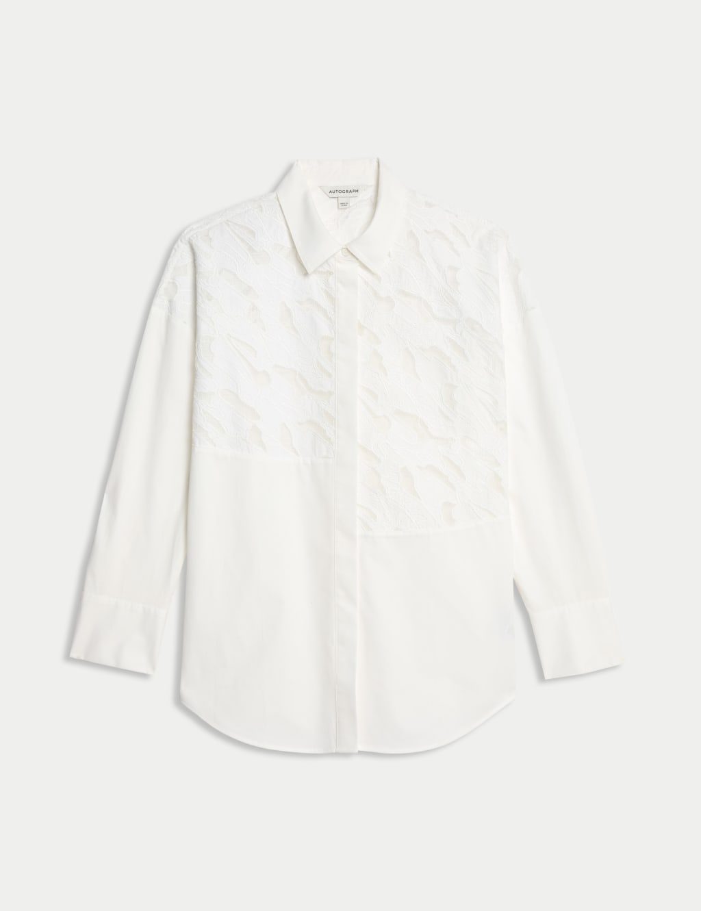 Pure Cotton Broderie Detail Relaxed Shirt 2 of 7