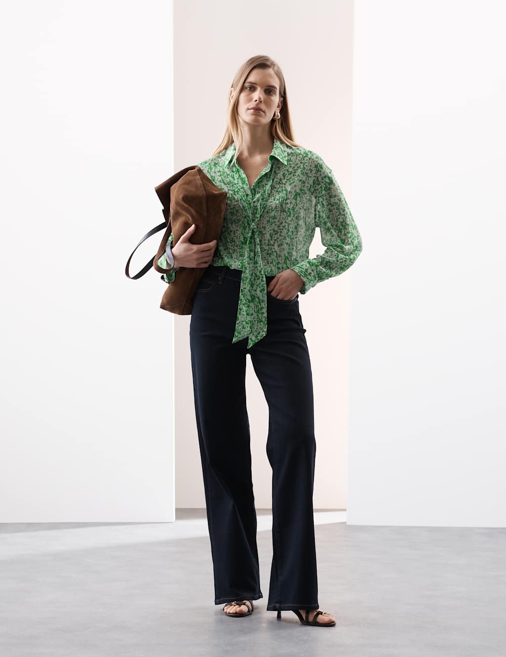 Printed Tie Neck Shirt 6 of 7