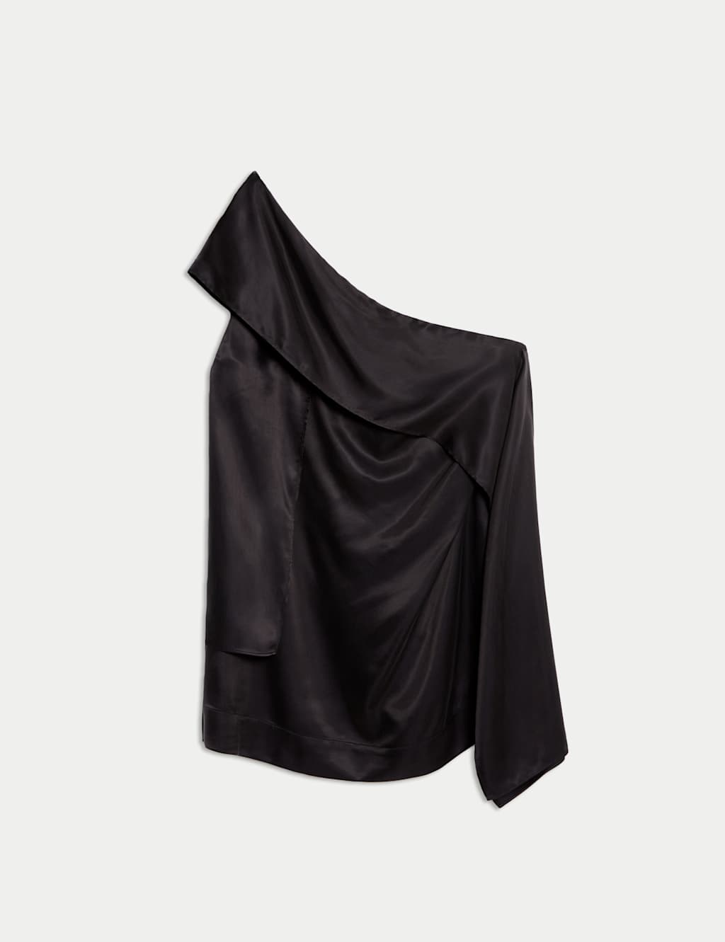 Cupro Rich One Shoulder Longline Top 2 of 7