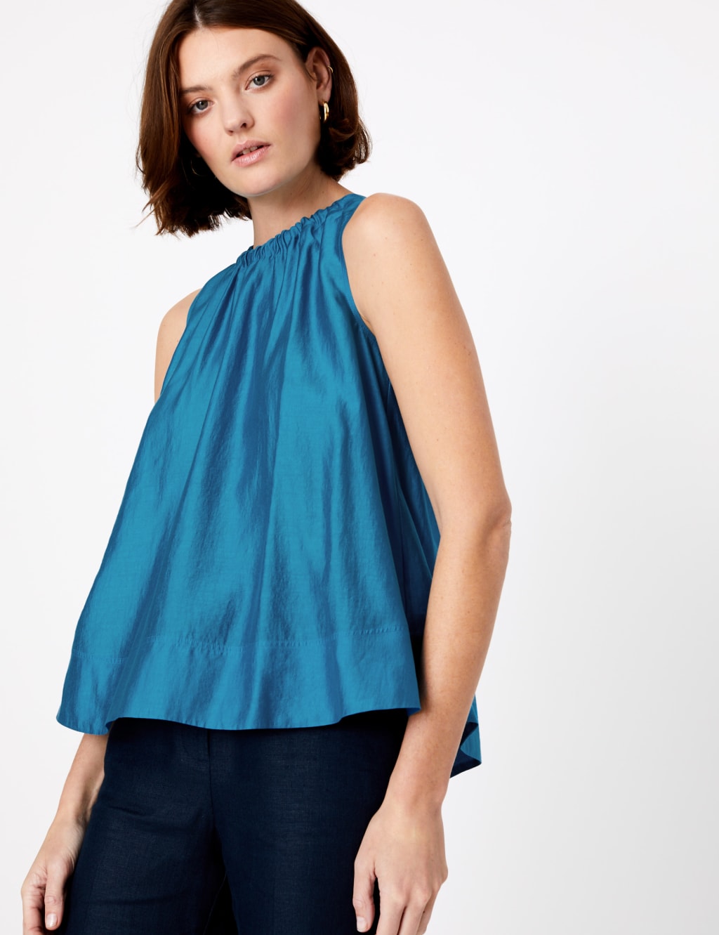 Tencel™ Relaxed Sleeveless Shell Top 3 of 4