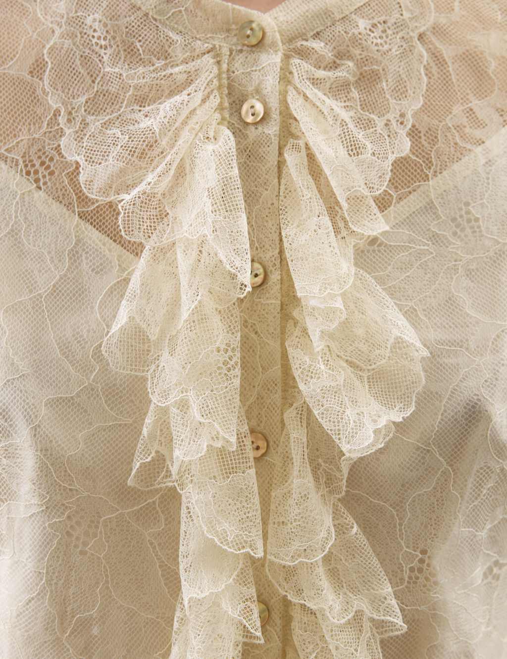 Lace Ruffle Front Blouse 6 of 6