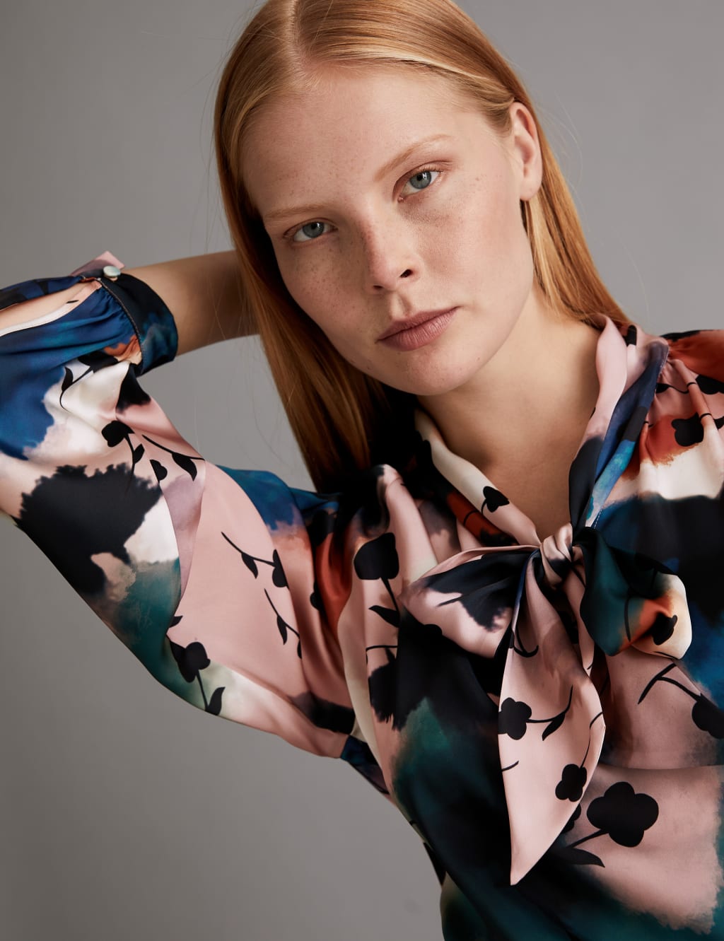 Satin Printed Blouse 1 of 5