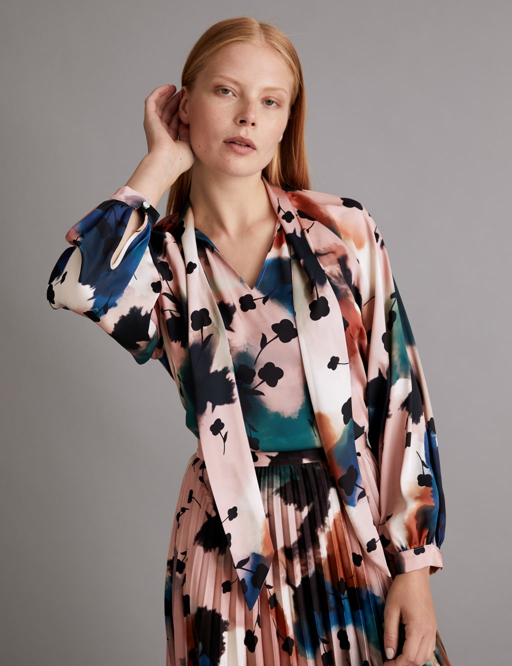 Satin Printed Blouse 3 of 5