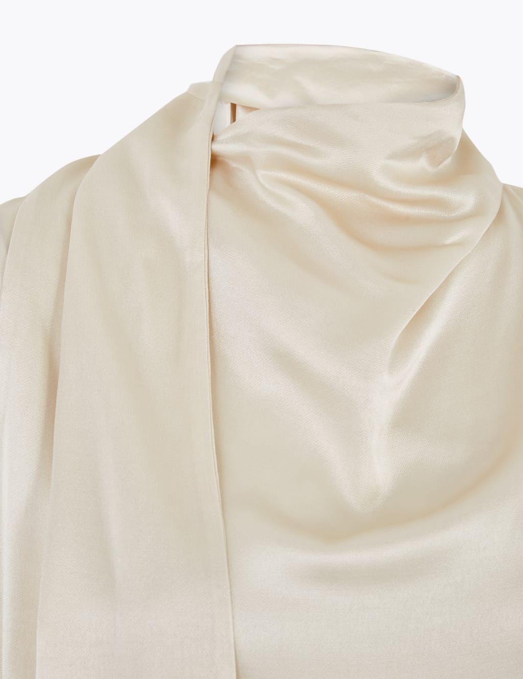 Satin Scarf Neck Button Detail Blouse 6 of 6