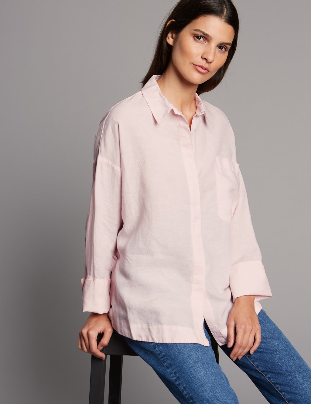 Boxy Linen Rich Shirt 1 of 6