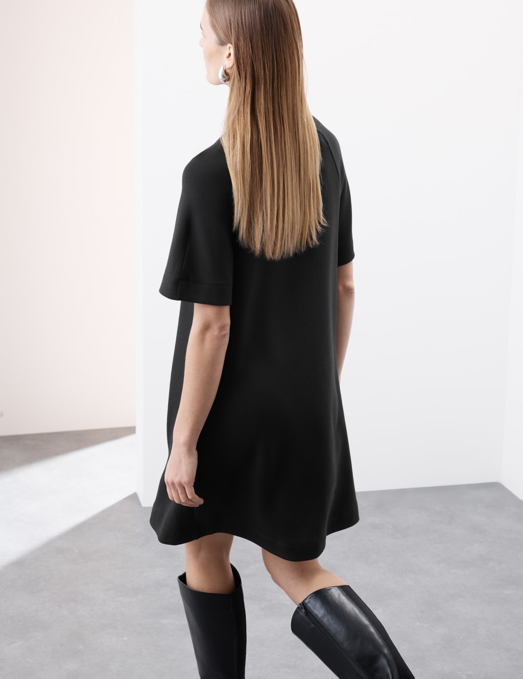Scuba Mini Shift Dress 5 of 6