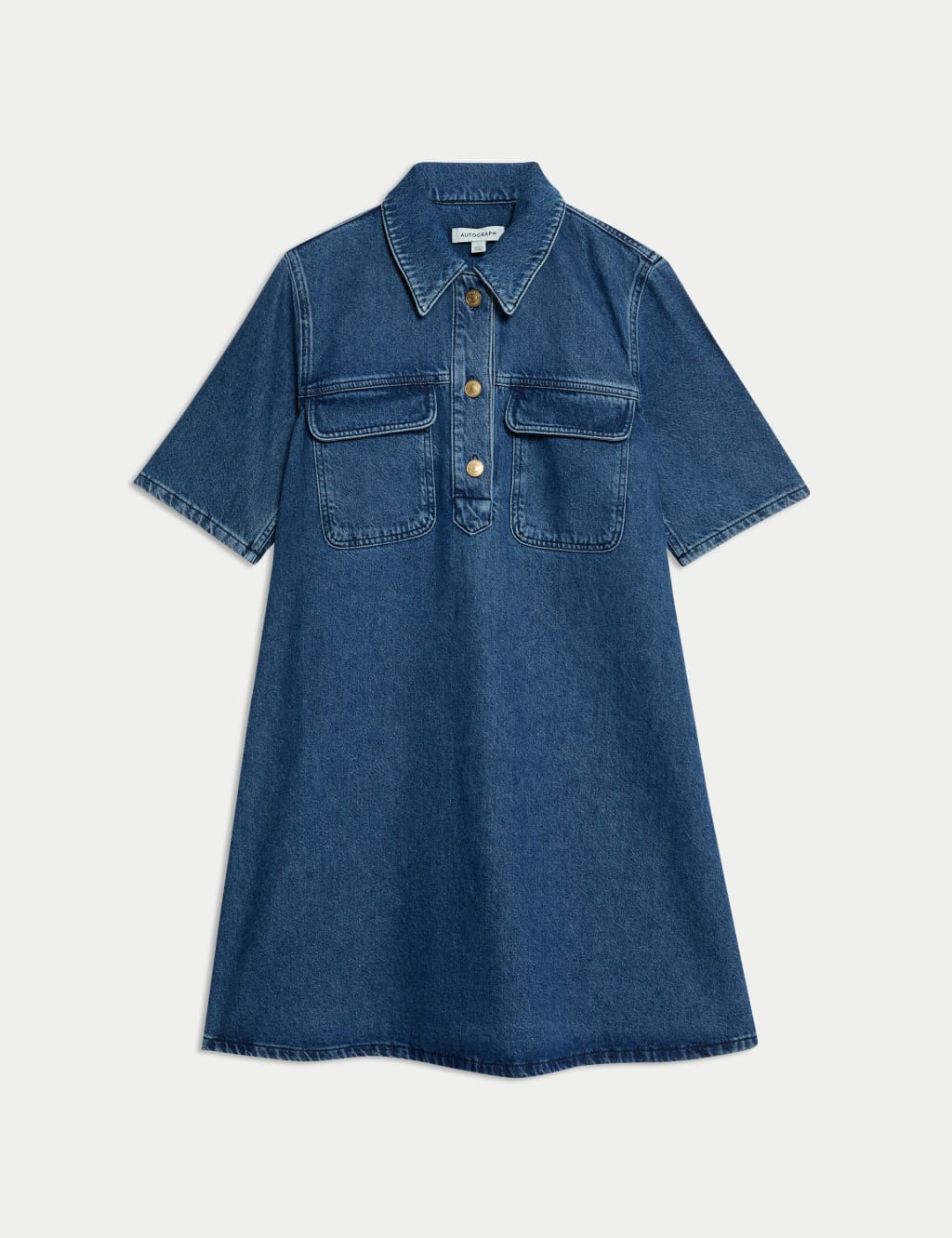 Pure Cotton Mini Shirt Dress 2 of 5