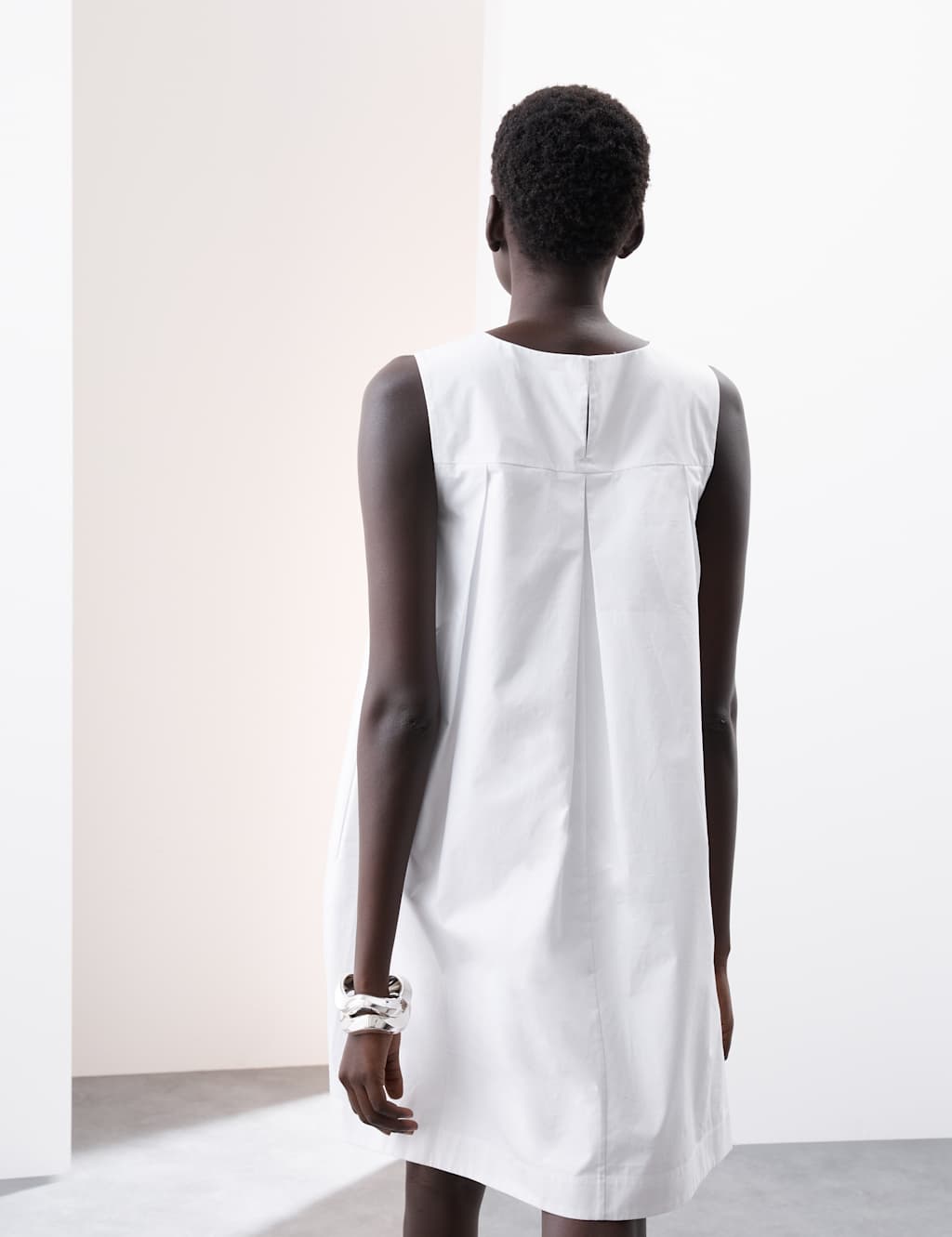 Pure Cotton Embellished Mini Shift Dress 5 of 5