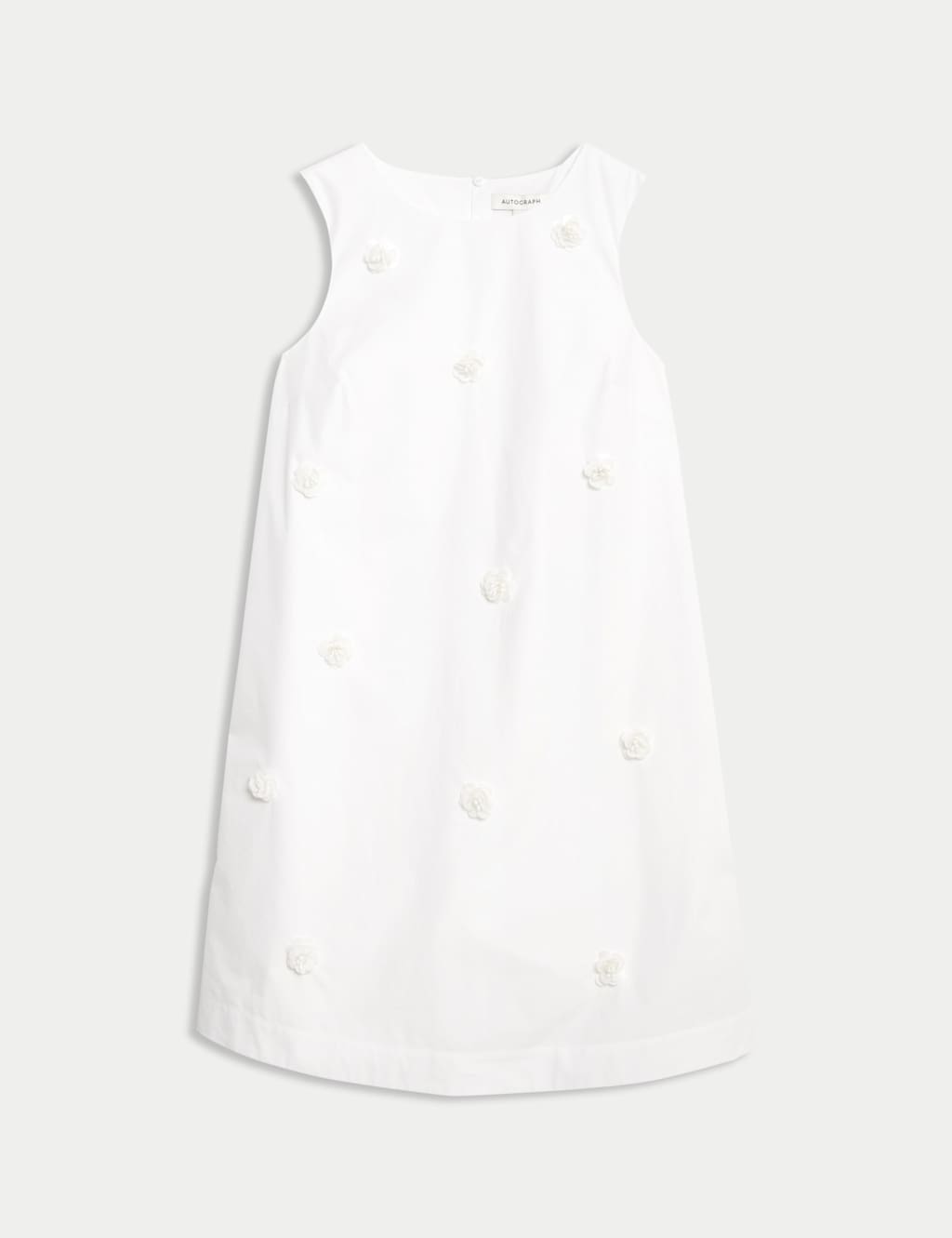 Pure Cotton Embellished Mini Shift Dress 2 of 5