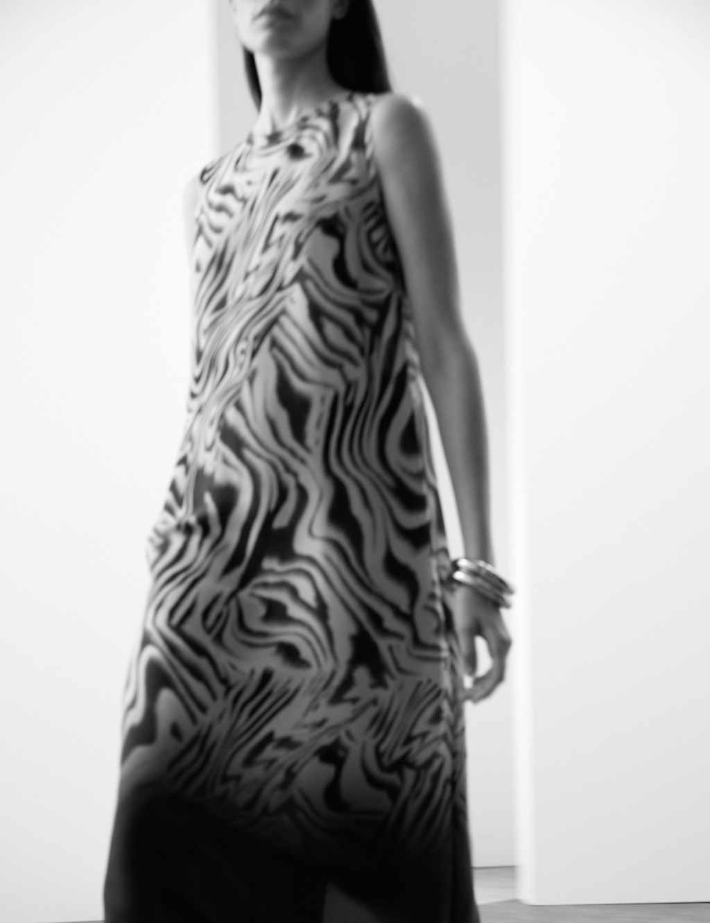 Animal Print Round Neck Midi Column Dress 6 of 6