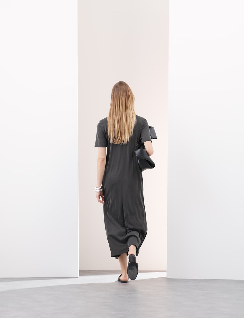 Jersey Ribbed Maxi Column Dress 5 of 7