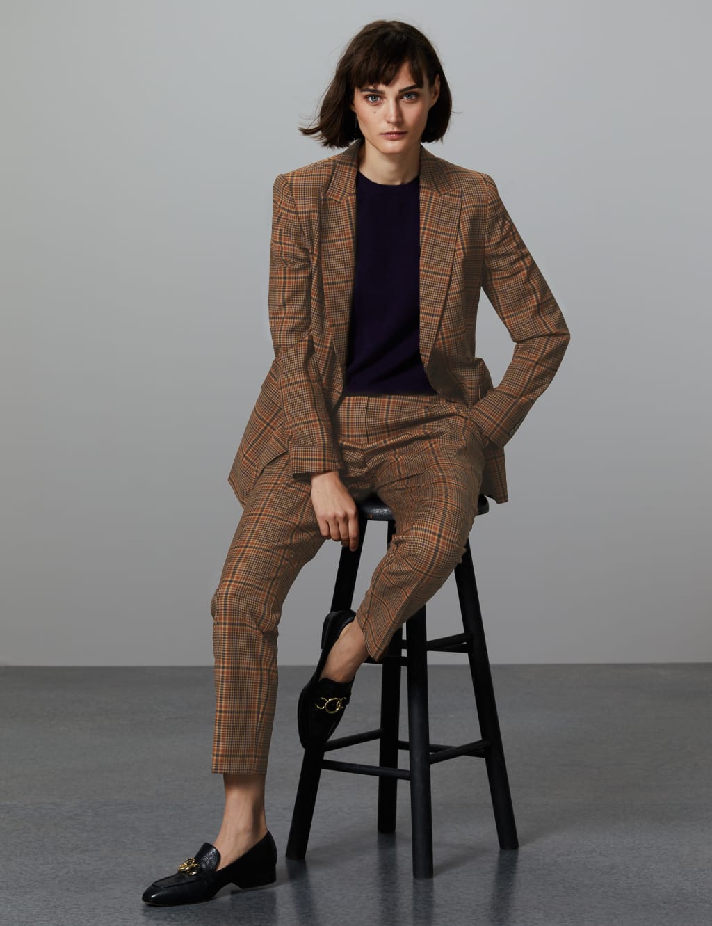 Checked Slim Leg Trousers 7 of 7
