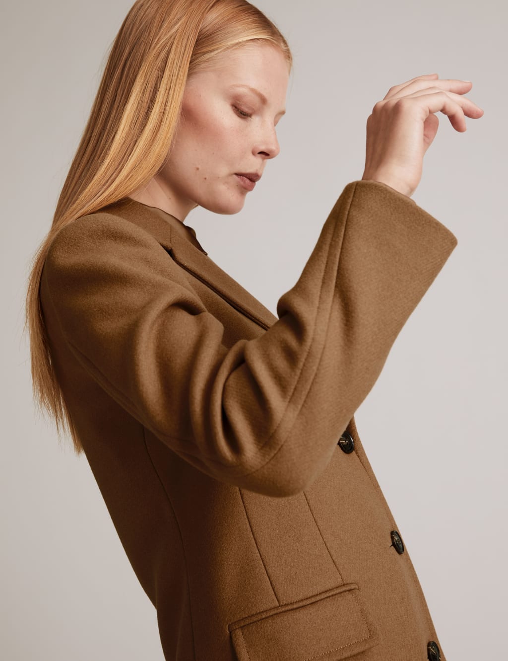 Wool Rich Tailored Coat with Cashmere 5 of 7