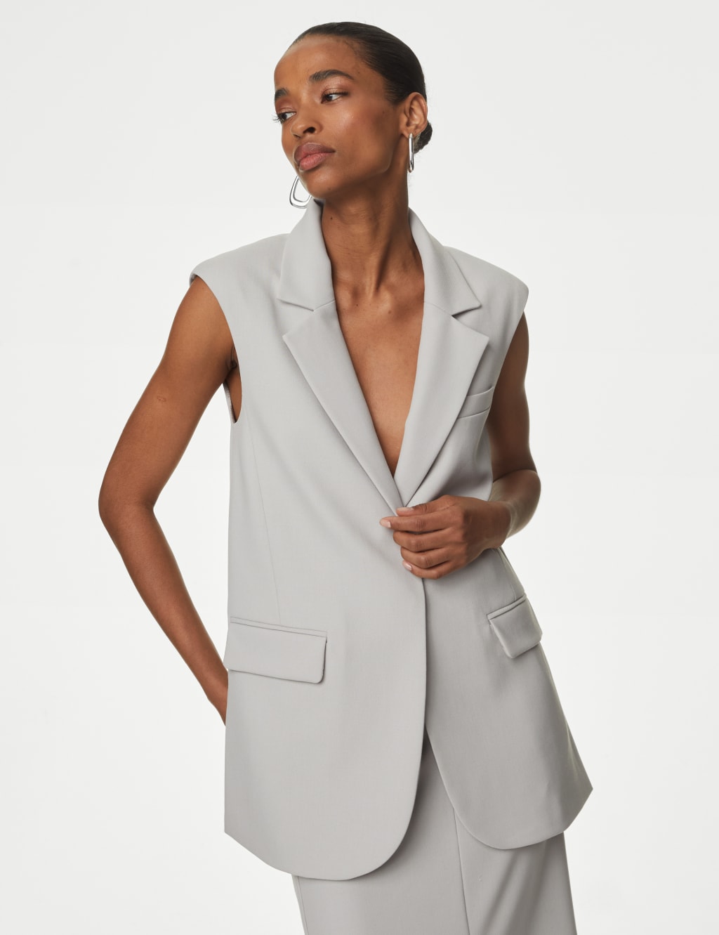 M&s grey waistcoat online
