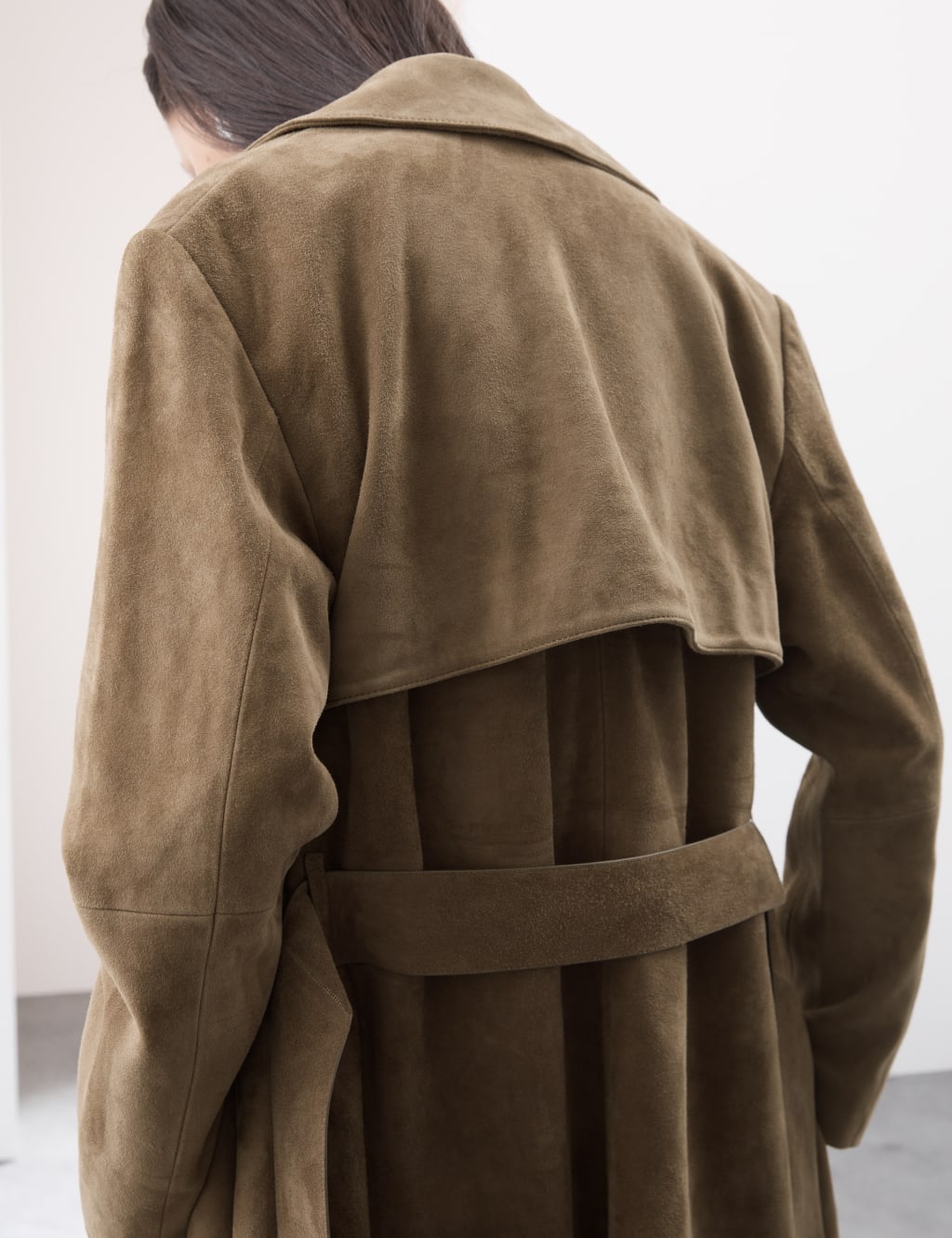 Suede Trench Coat Autograph M S