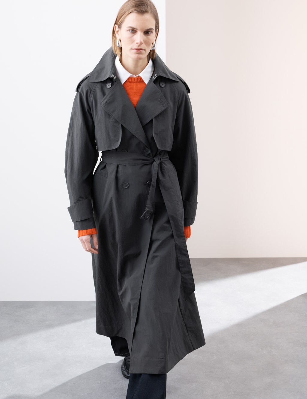 Technical Showerproof Longline Trench Coat 5 of 8