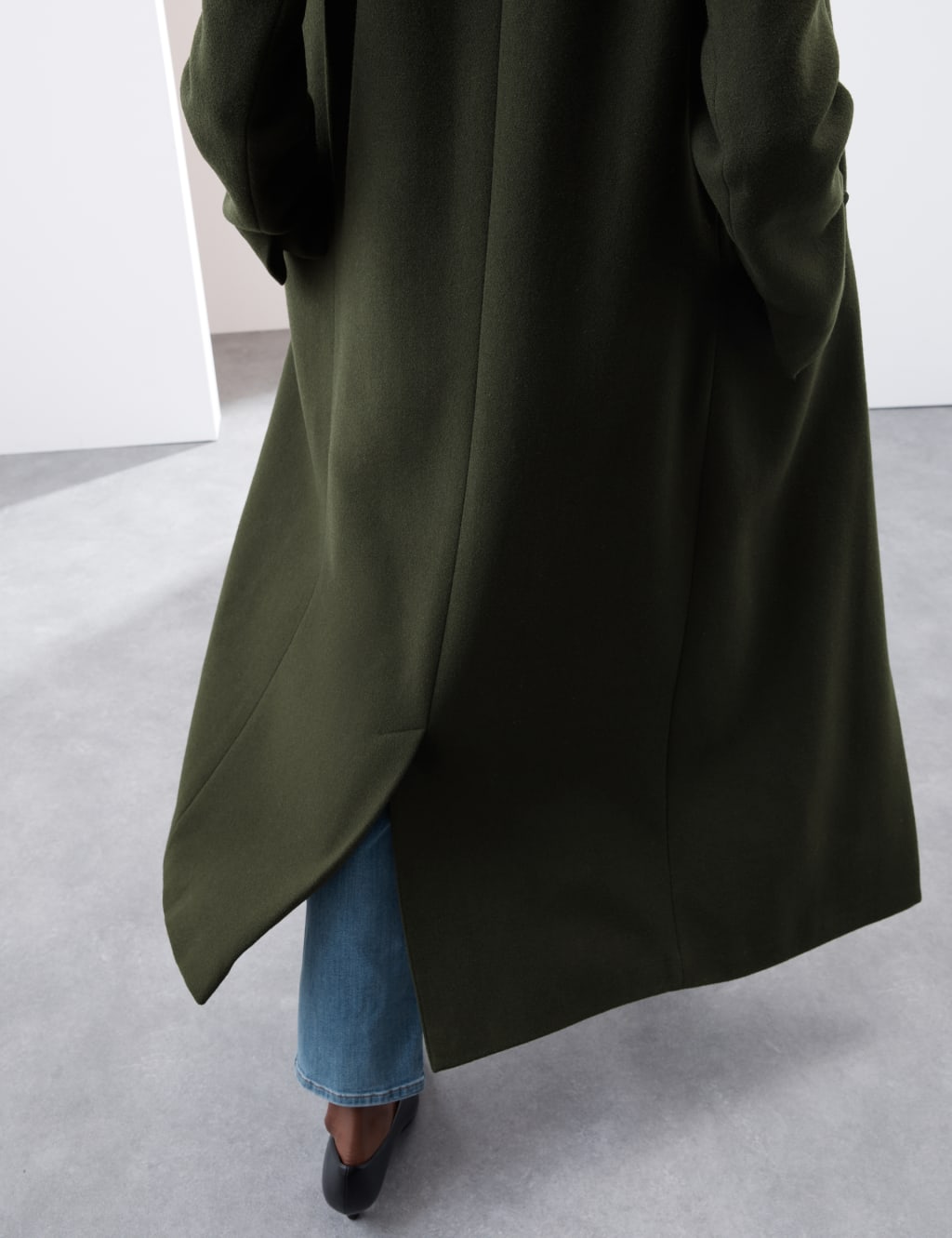 Wool Rich Double Breasted Longline Coat 4 of 8