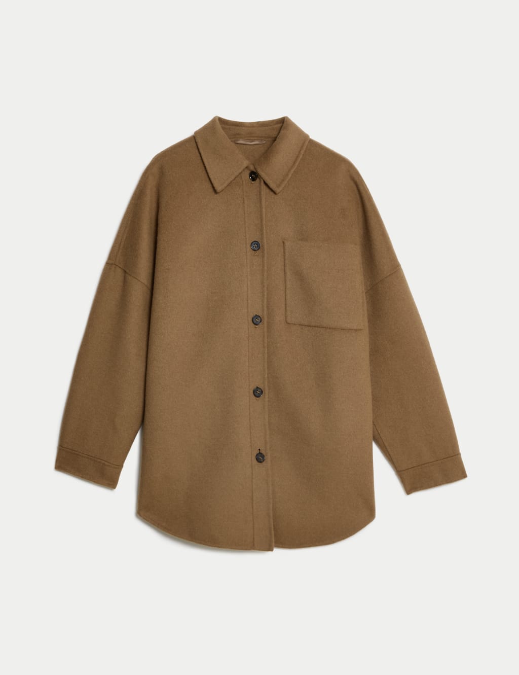 Wool Blend Collared Shacket 2 of 8
