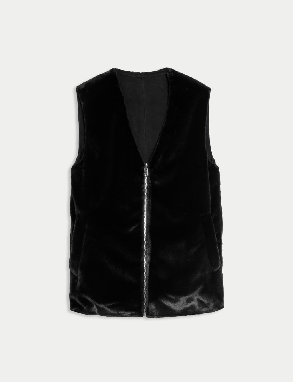 Suede Reversible Faux Fur Lined Gilet 9 of 9