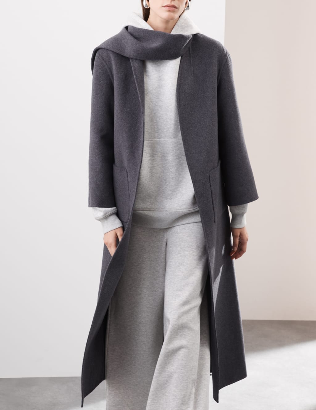 Wrap grey coat on sale