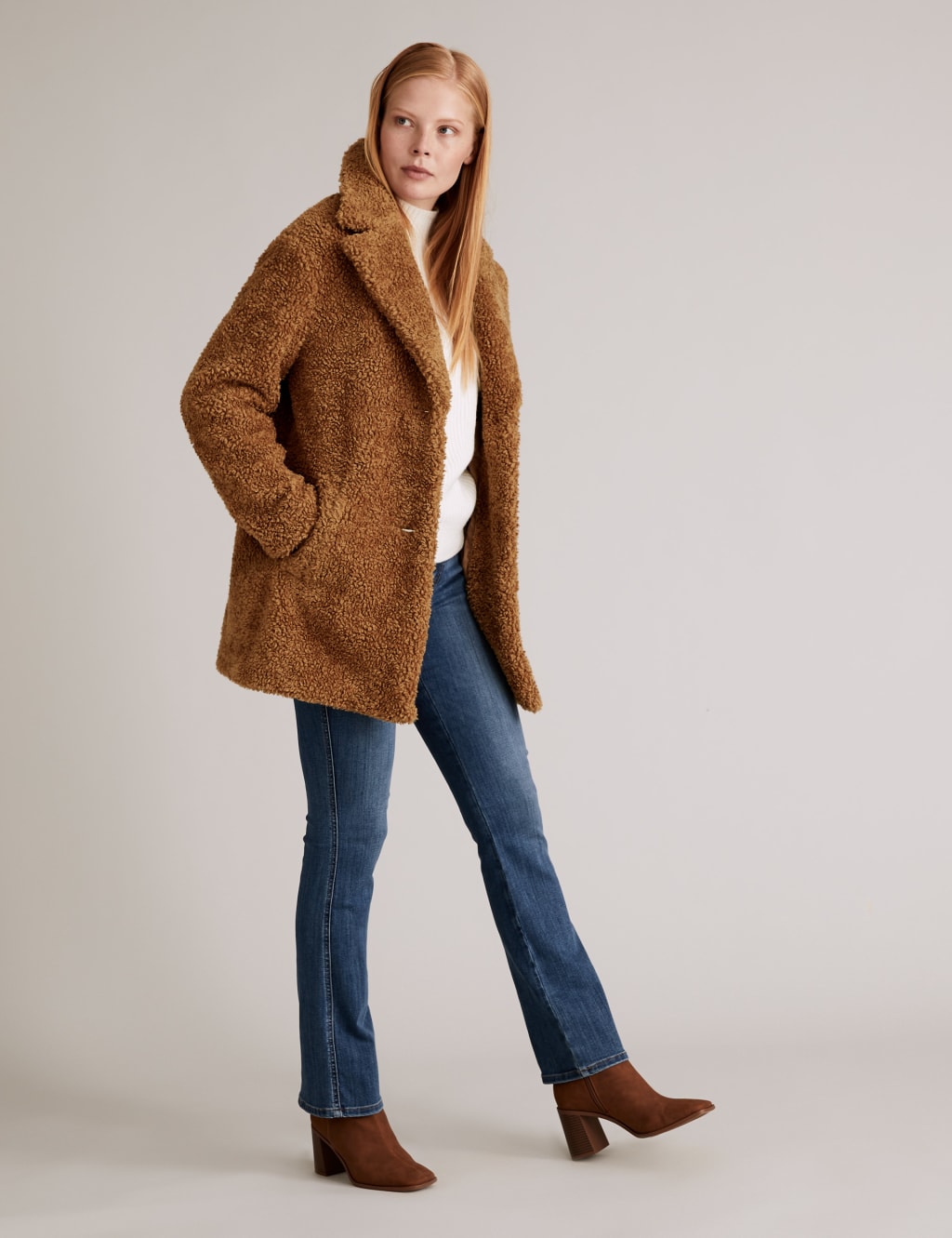 Textured teddy coat store